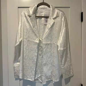 12th Tribe Satin Tie Top